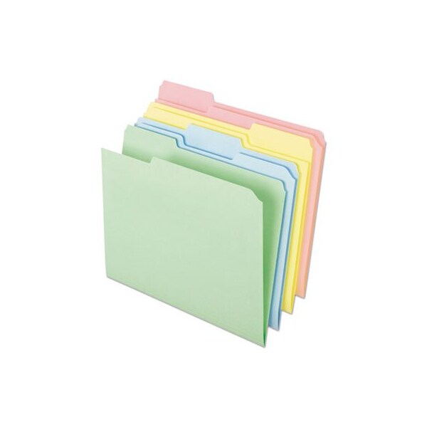 Tops Business Forms Pendaflex, PASTEL COLORED FILE FOLDERS, 1/3-CUT TABS, LETTER SIZE, ASSORTED, 100PK C2113PASR - main